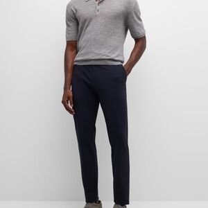 Theory Navy Blue Men's Zaine Precision Ponte Slim-Straight Chino-Style Pants